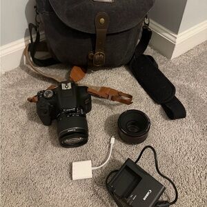 Canon Black DSLR Camera Set with Accessories